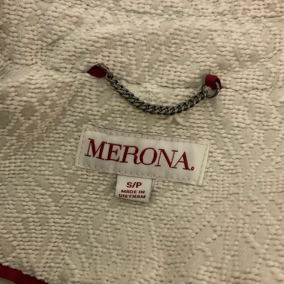 EUC Merona  Ivory  front buttons Coat - Picture 8 of 14